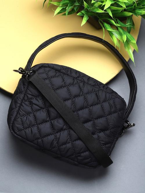 black polyester sling bag - 19992317 - Standard Image - 0