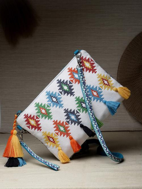 white cotton sling bag - 19992320 -  Standard Image - 0