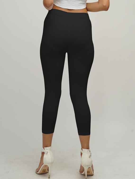 black cotton blend capri - 19992344 - Standard Image - 1