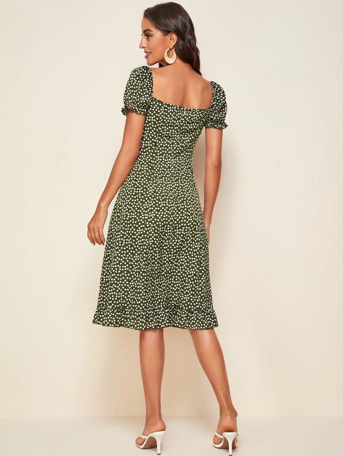 women printed a-line dress - 19992393 - Standard Image - 1