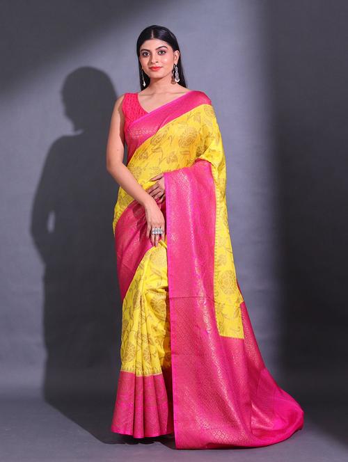 women's banarasi saree with blouse - 19992660 - Standard Image - 0