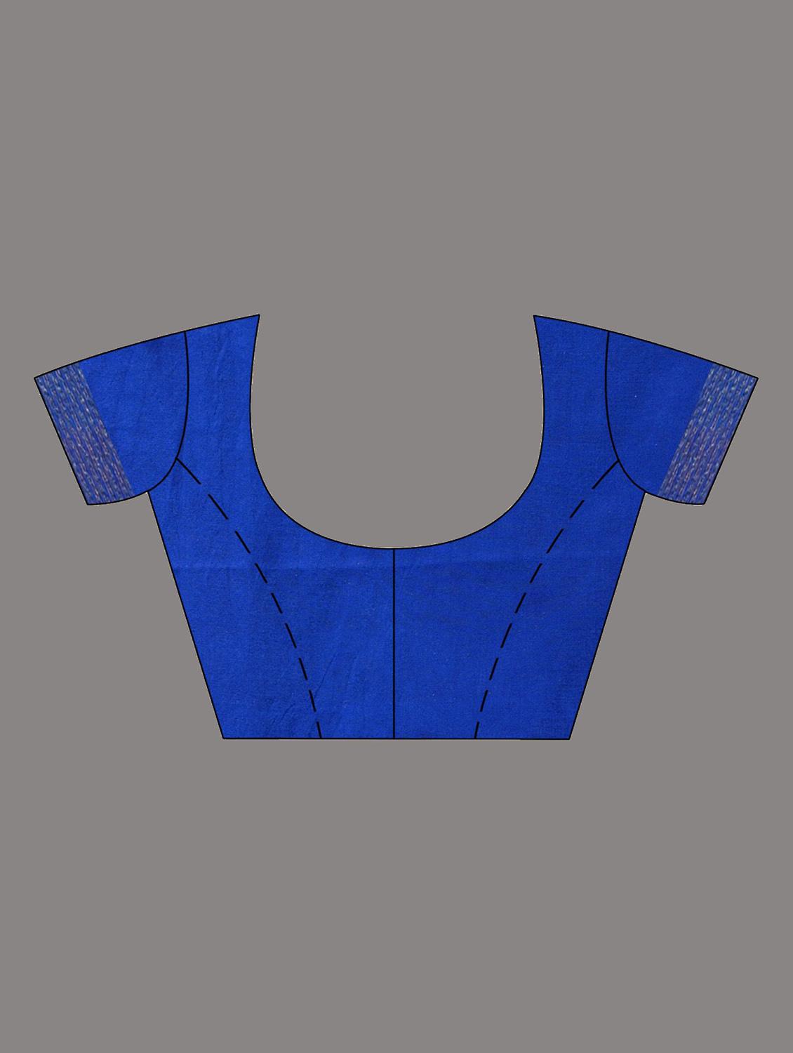 blue silk saree with blouse - 19992943 - Standard Image - 4