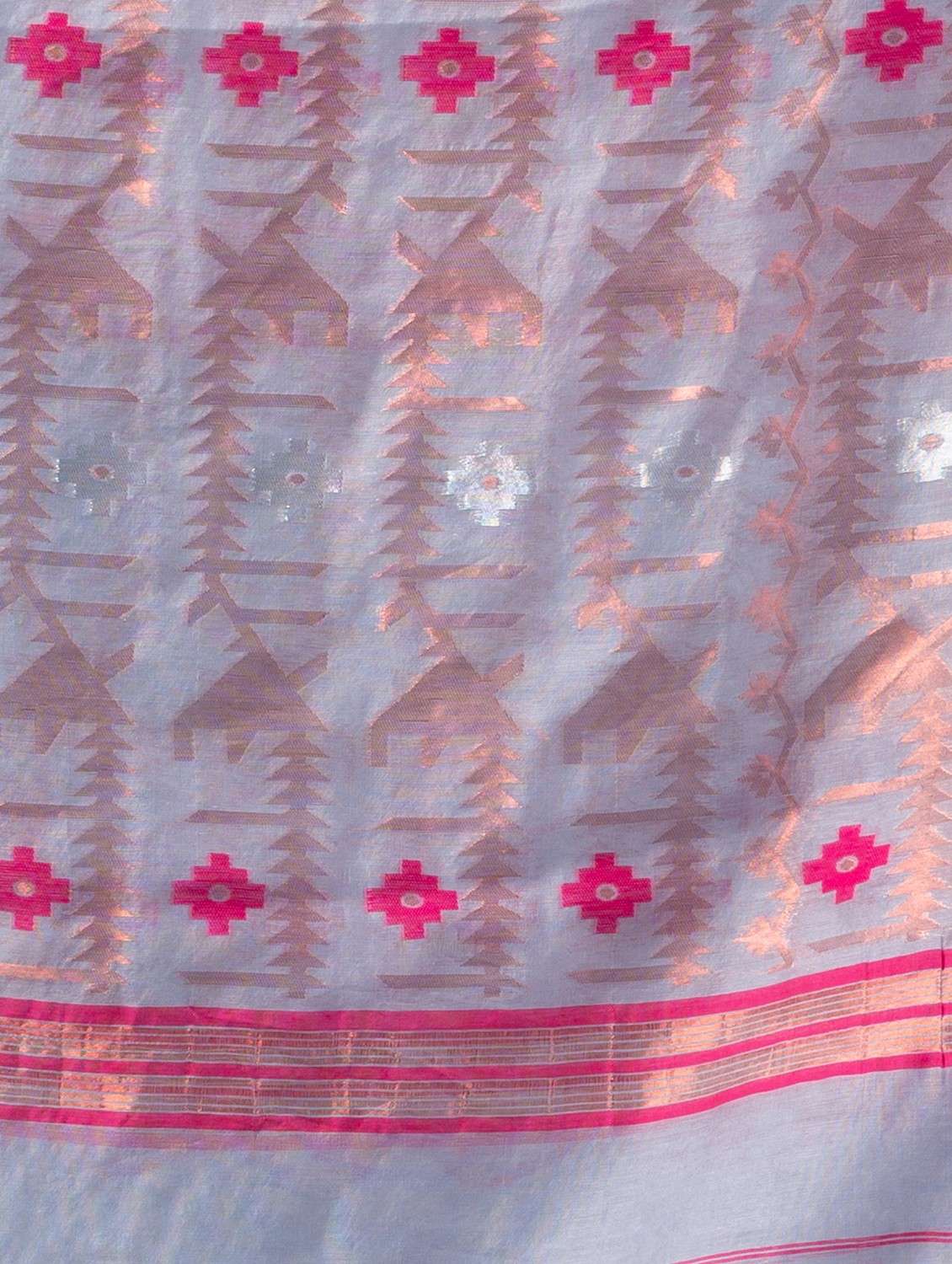 women's self design grey colored saree with blouse - 19993185 -  Standard Image - 4