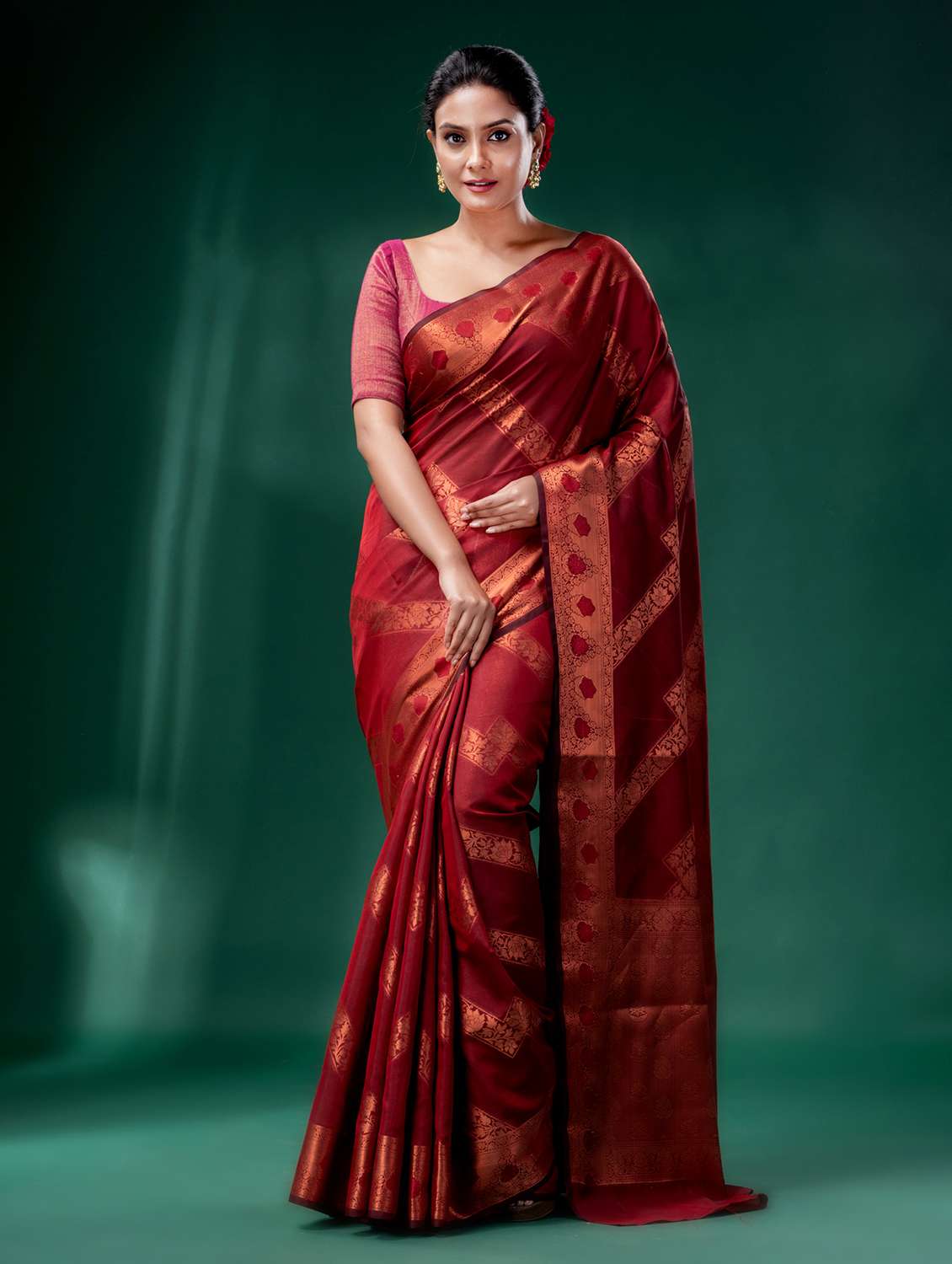 women's banarasi saree with blouse - 19993223 -  Standard Image - 1