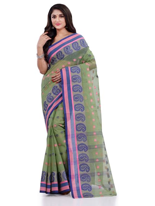 women's printed lime colored saree - 19994382 - Standard Image - 0