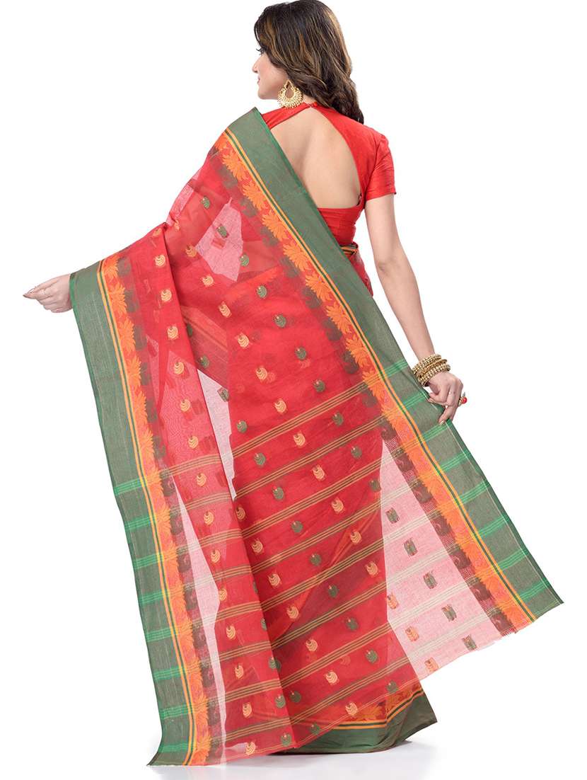 women's self design red colored saree - 19994411 -  Standard Image - 1