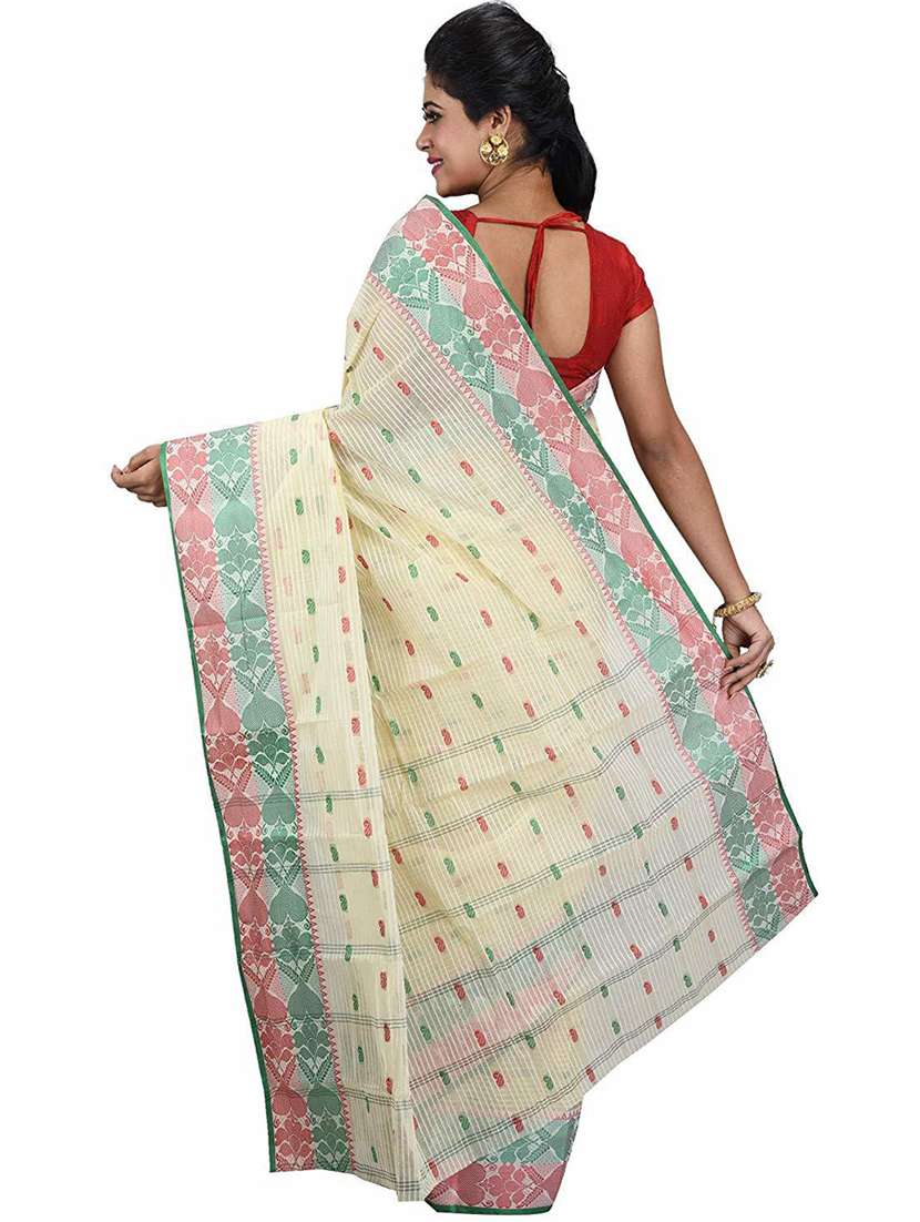 women's self design cream colored saree - 19994418 -  Standard Image - 1