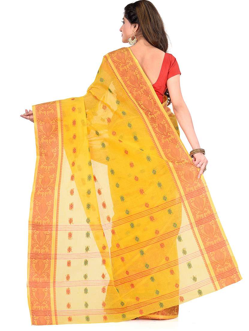 women's self design mustard colored saree - 19994494 -  Standard Image - 1