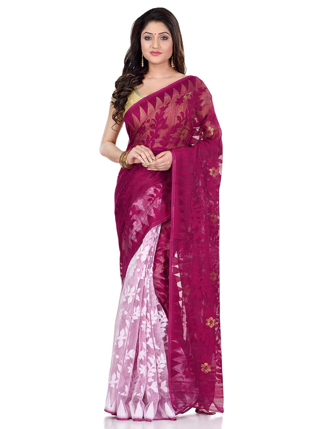 women's self design white colored saree - 19994495 -  Zoom Image - 0