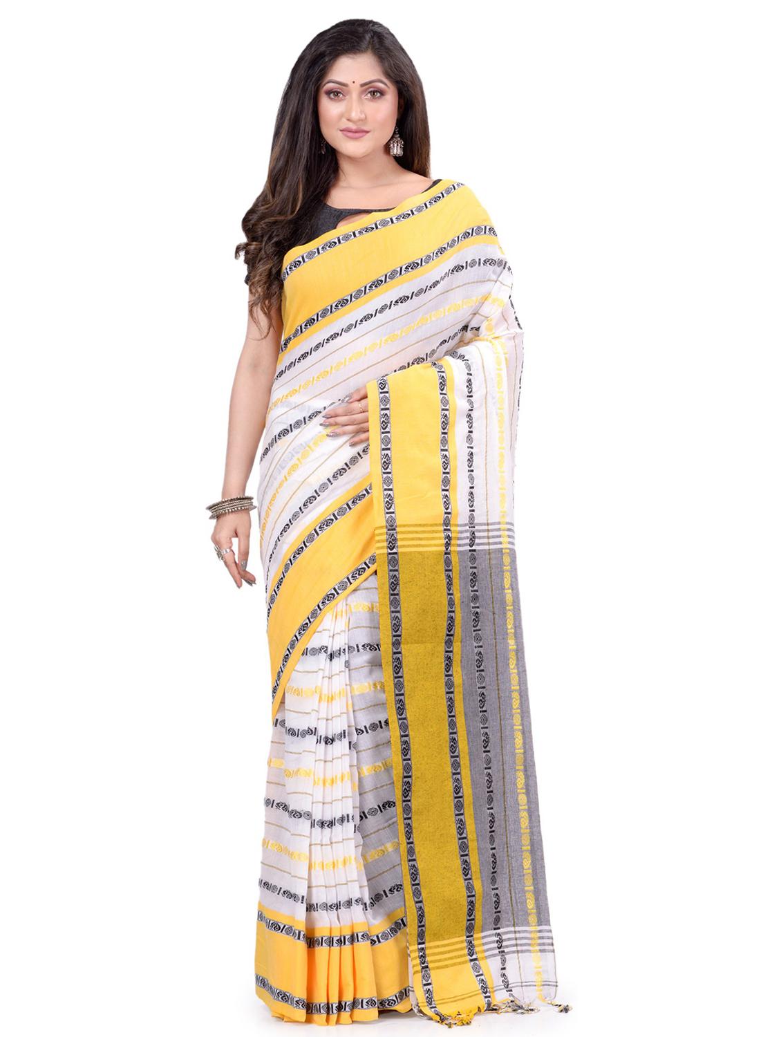 women's self design yellow colored saree with blouse - 19994509 - Zoom Image - 0
