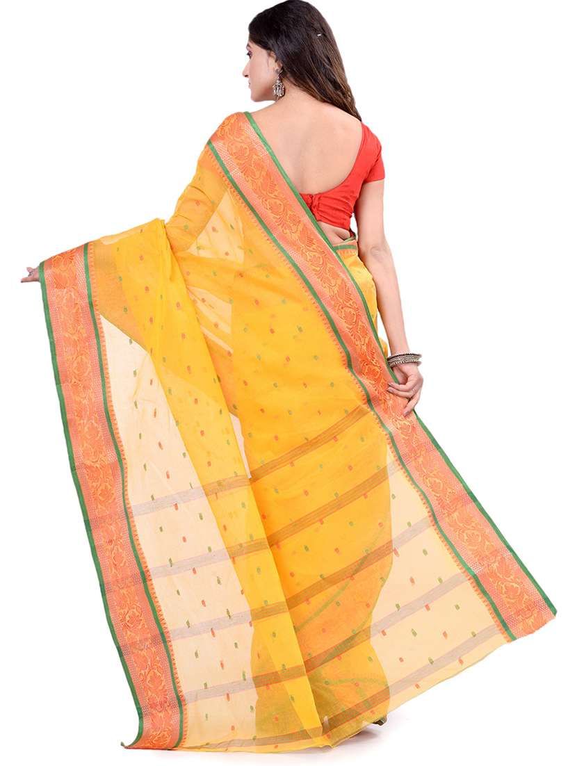 women's self design yellow colored saree - 19994515 -  Standard Image - 1
