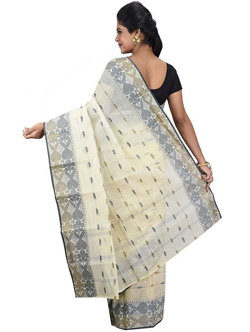 women's self design off white colored saree - 19994545 -  Standard Image - 1