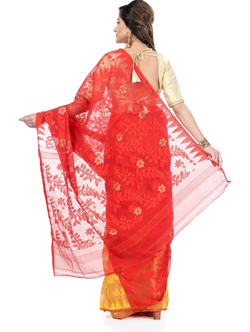 women's floral red colored saree - 19994548 -  Standard Image - 1