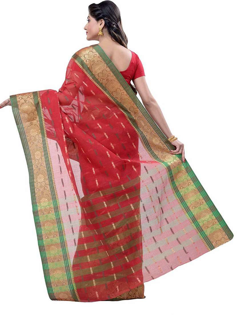 women's self design red colored saree - 19994554 - Standard Image - 1