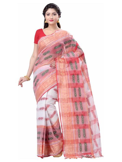 women's self design white colored saree - 19994558 -  Standard Image - 0