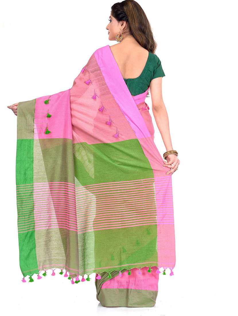 women's printed pink colored saree with blouse - 19994577 -  Standard Image - 1