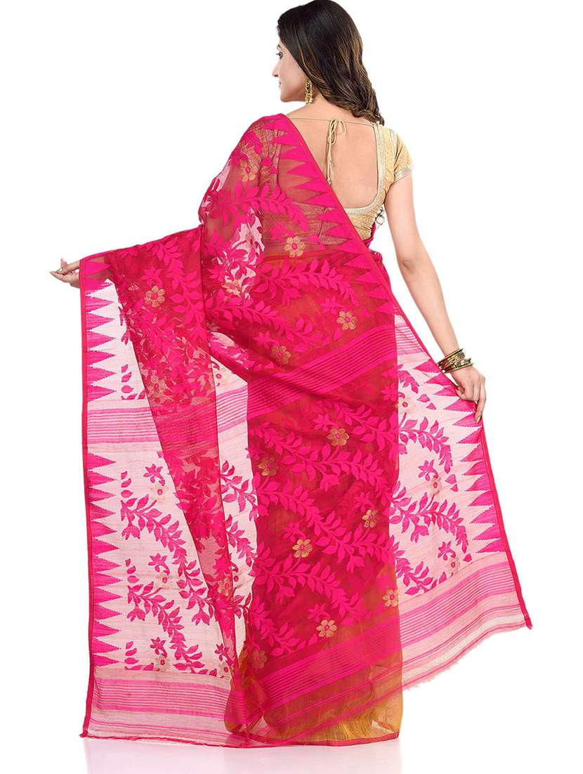women's self design pink colored saree - 19994591 -  Standard Image - 1