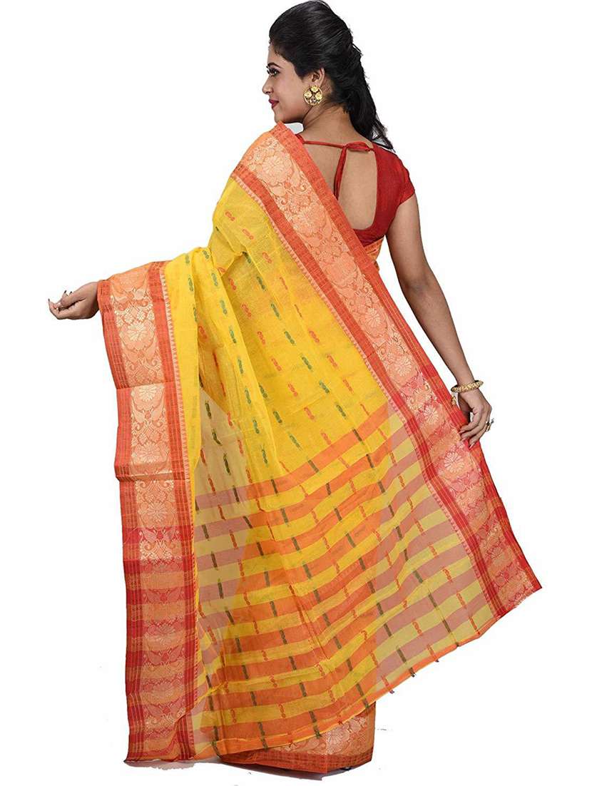 women's self design yellow colored saree - 19994609 -  Standard Image - 1
