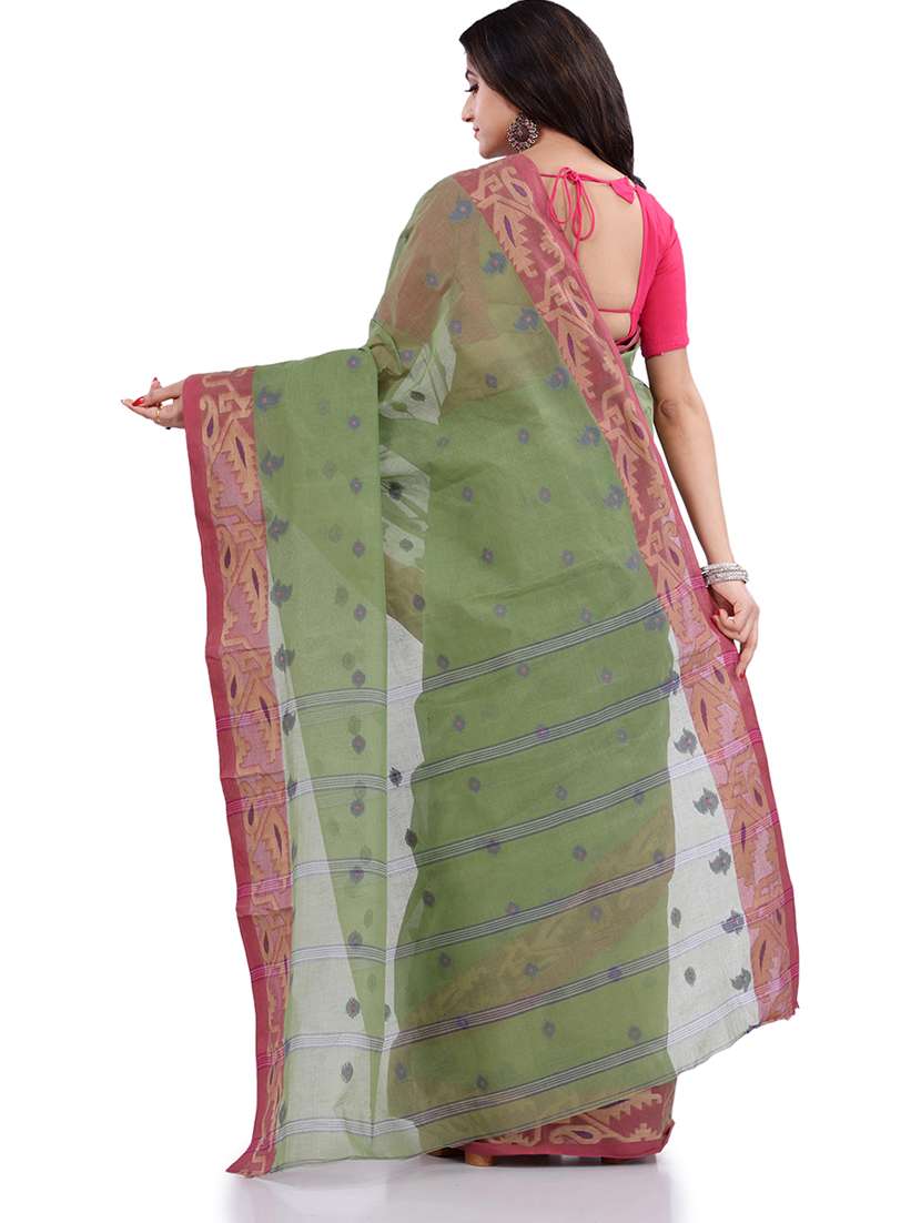 women's self design green colored saree - 19994646 -  Standard Image - 1