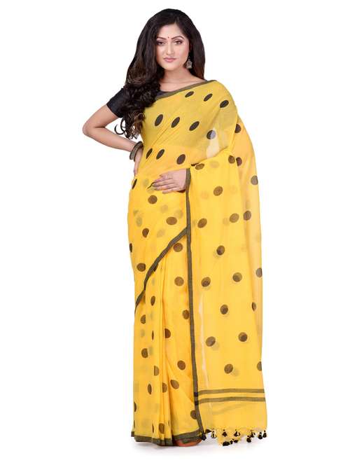 women's printed yellow colored saree - 19994651 - Standard Image - 0