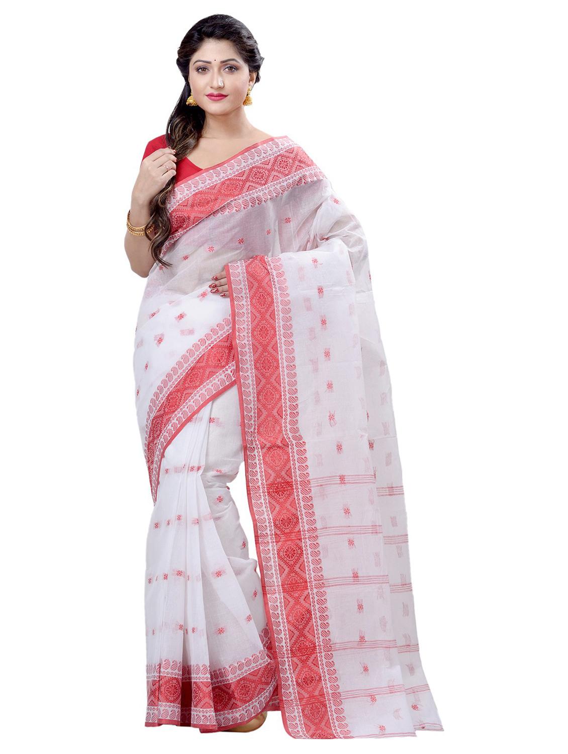 women's self design white colored saree with blouse - 19994670 - Zoom Image - 0