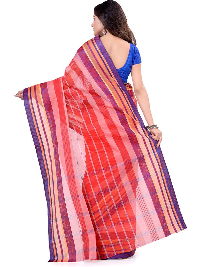 women's stripes multi colored saree - 19994674 -  Standard Image - 1