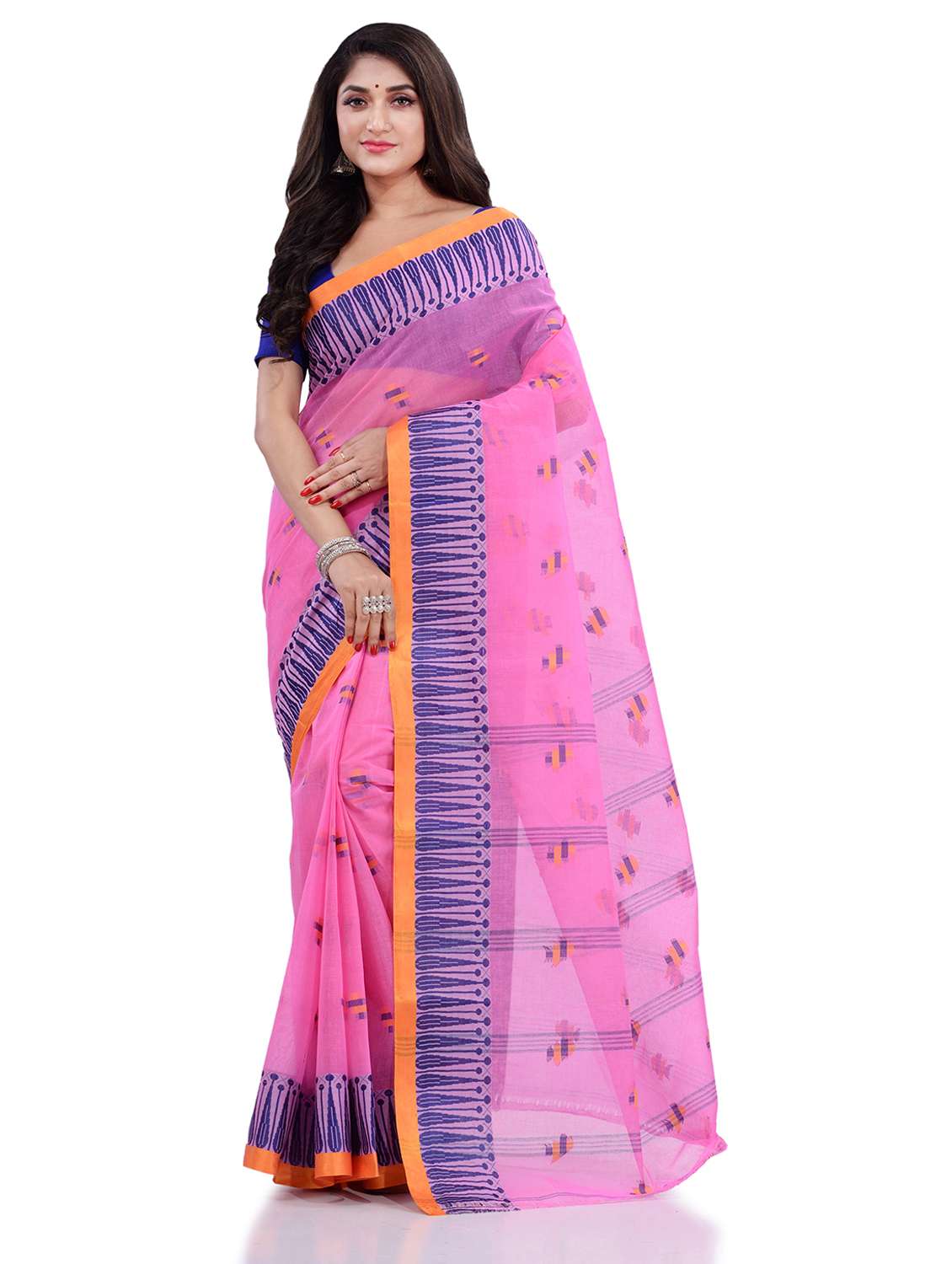 women's self design pink colored saree - 19994684 -  Zoom Image - 0