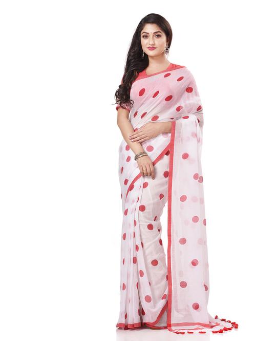 women's self design white colored saree with blouse - 19994702 - Standard Image - 0