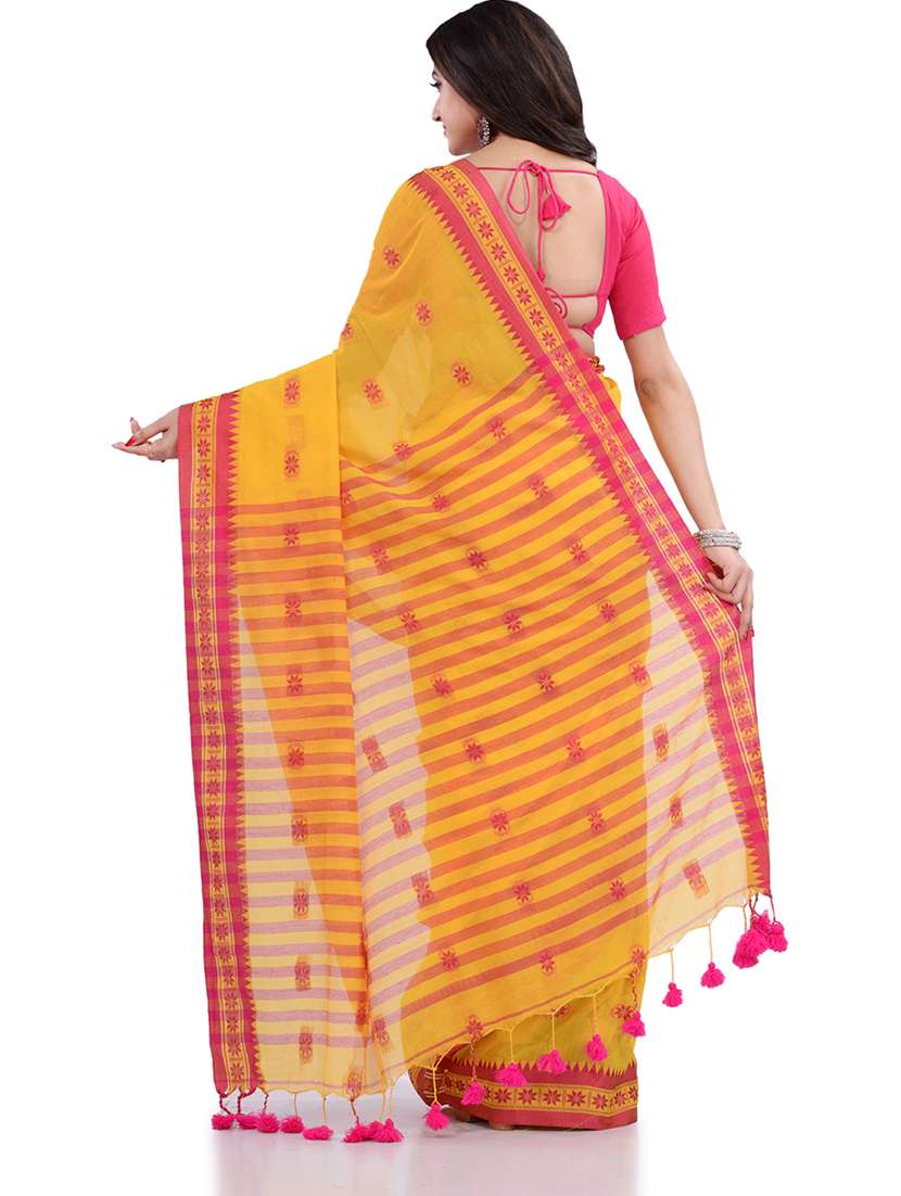 women's self design yellow colored saree with blouse - 19994705 -  Standard Image - 1