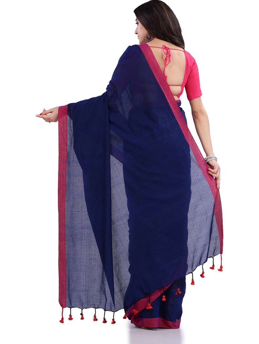 women's self design blue colored saree with blouse - 19994749 -  Standard Image - 1