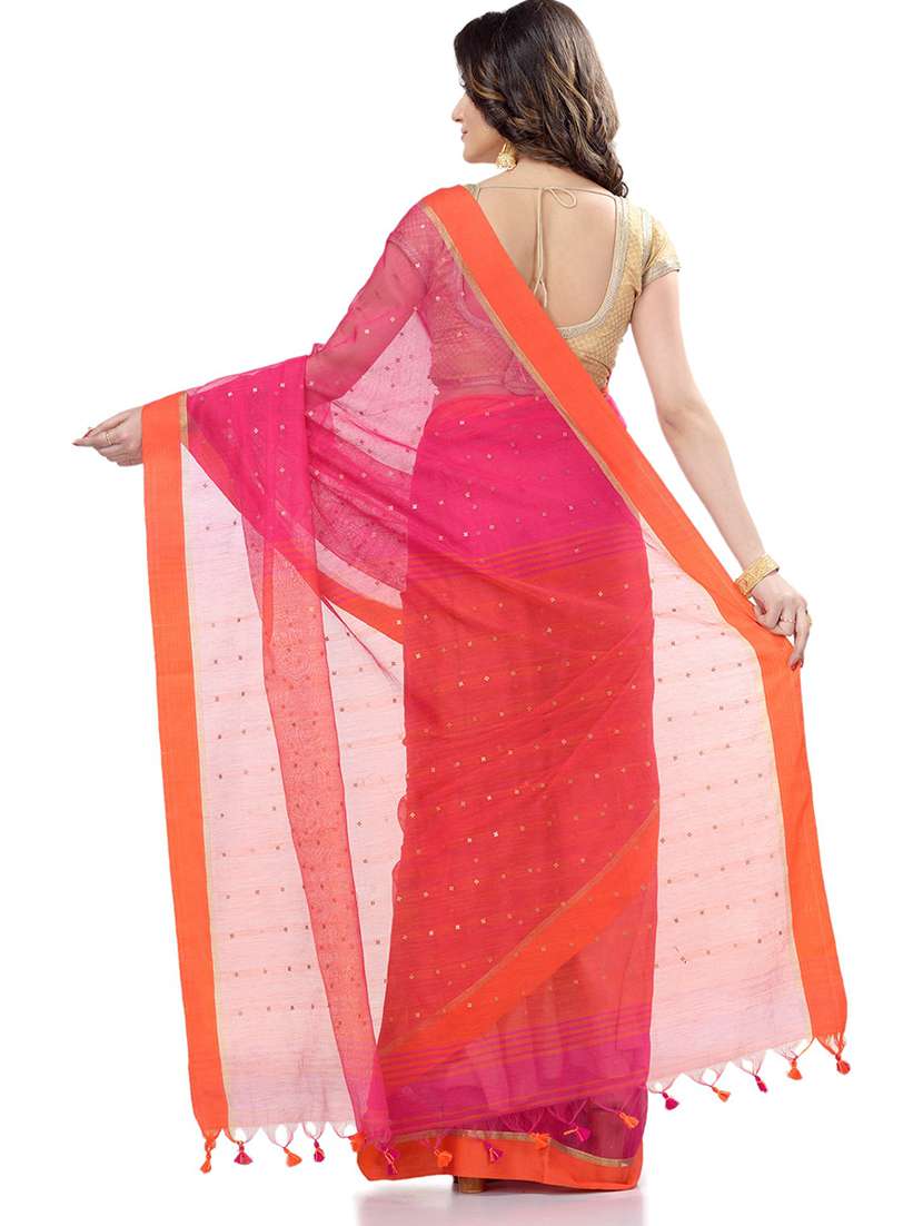 women's self design pink colored saree with blouse - 19994769 -  Standard Image - 1