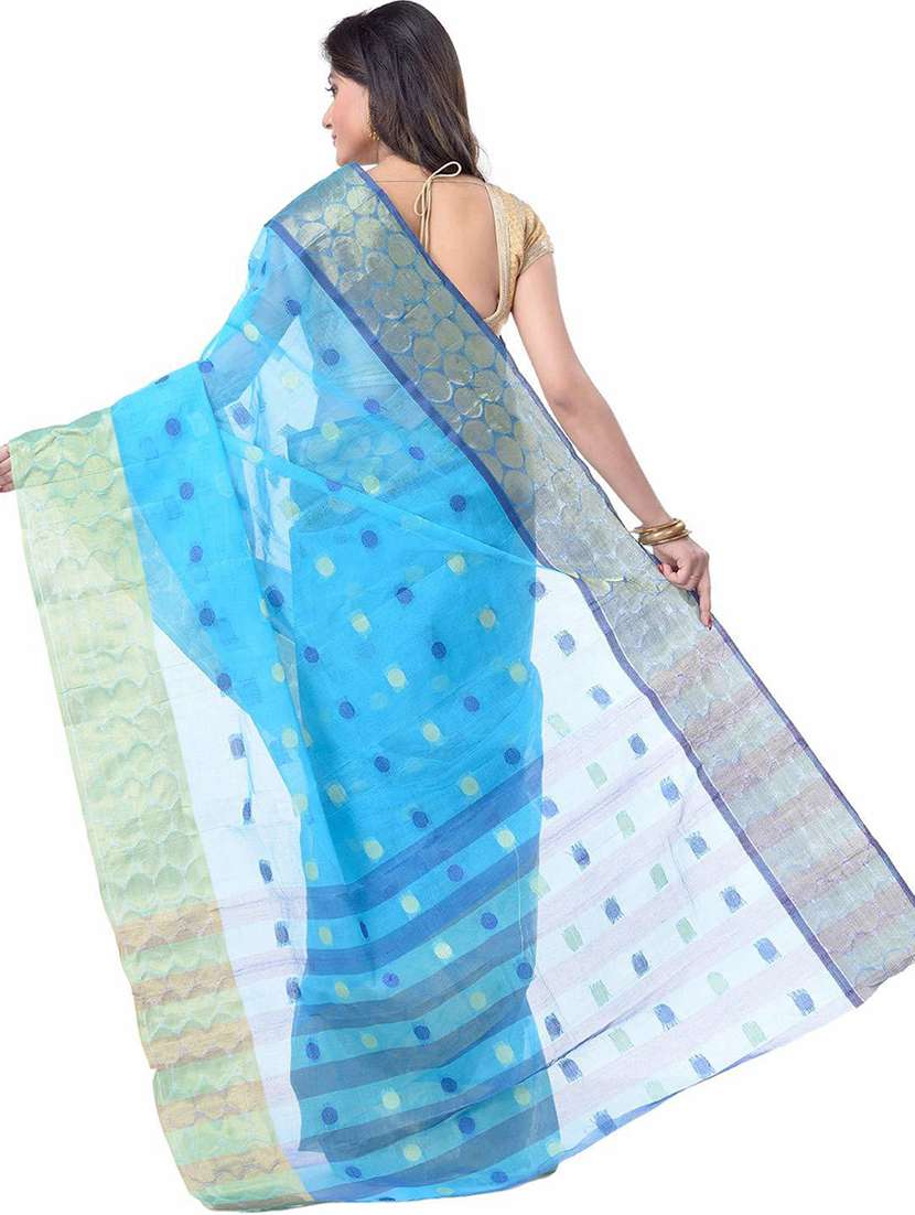 women's self design blue colored saree - 19994826 -  Standard Image - 1