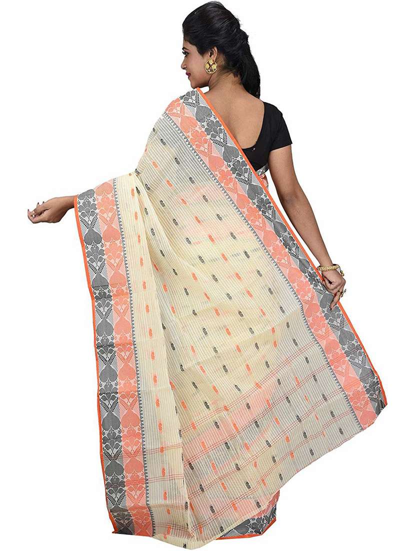women's printed beige colored saree - 19994828 -  Standard Image - 1