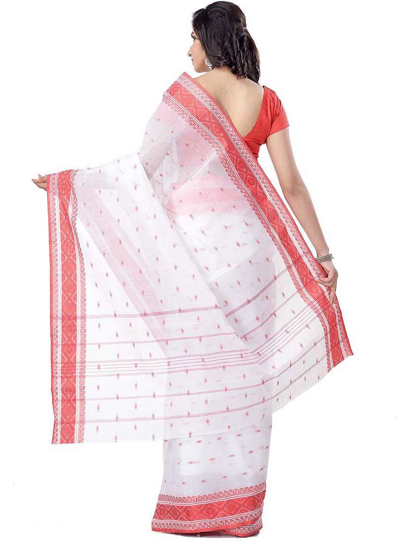 women's printed white colored saree - 19994830 -  Standard Image - 1