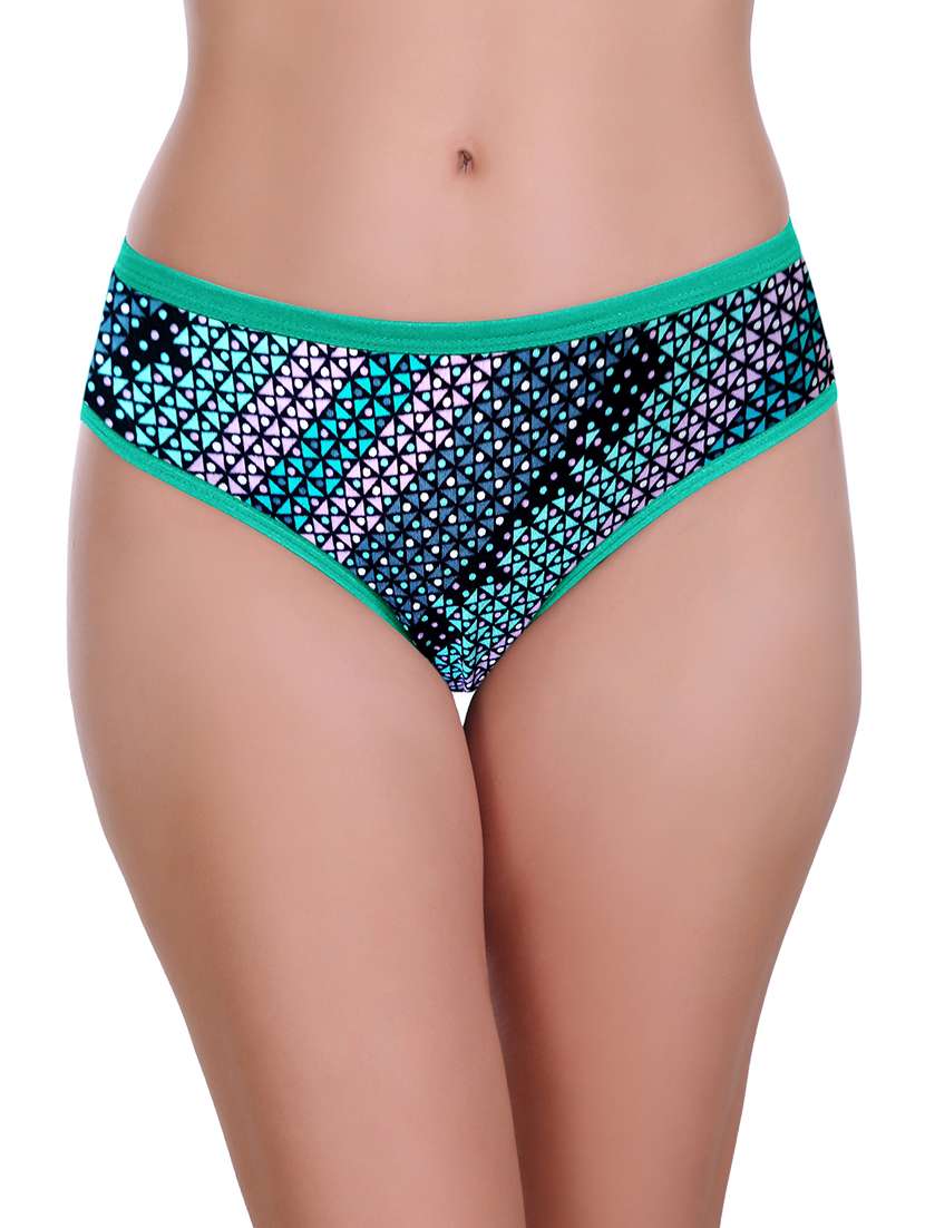 green cotton bikini panty combo - 19994957 -  Standard Image - 1