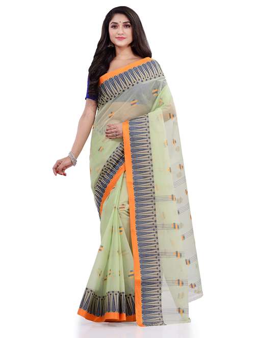 women's self design light green colored saree - 19994978 -  Standard Image - 0