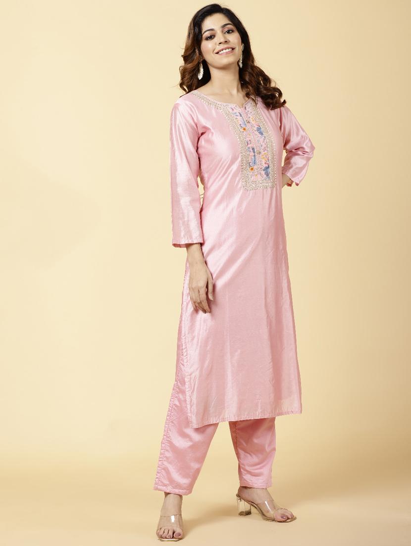 self design kurta palazzo set with dupatta - 19995596 -  Standard Image - 1