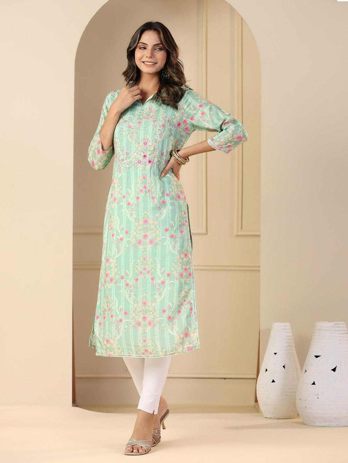 women's straight kurta - 19995643 - Standard Image - 1