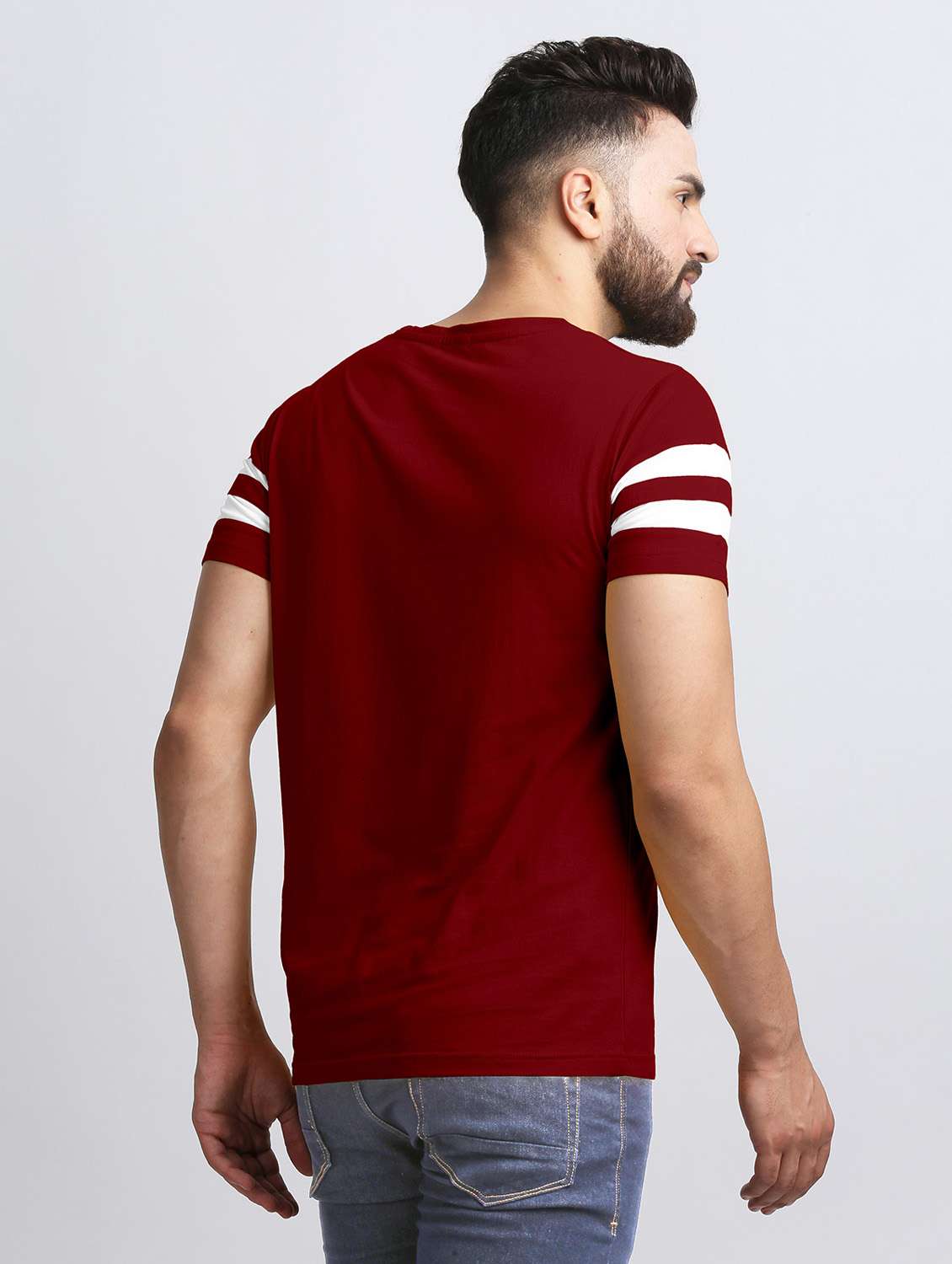 round neck taped regular t-shirt - 19995758 - Standard Image - 1