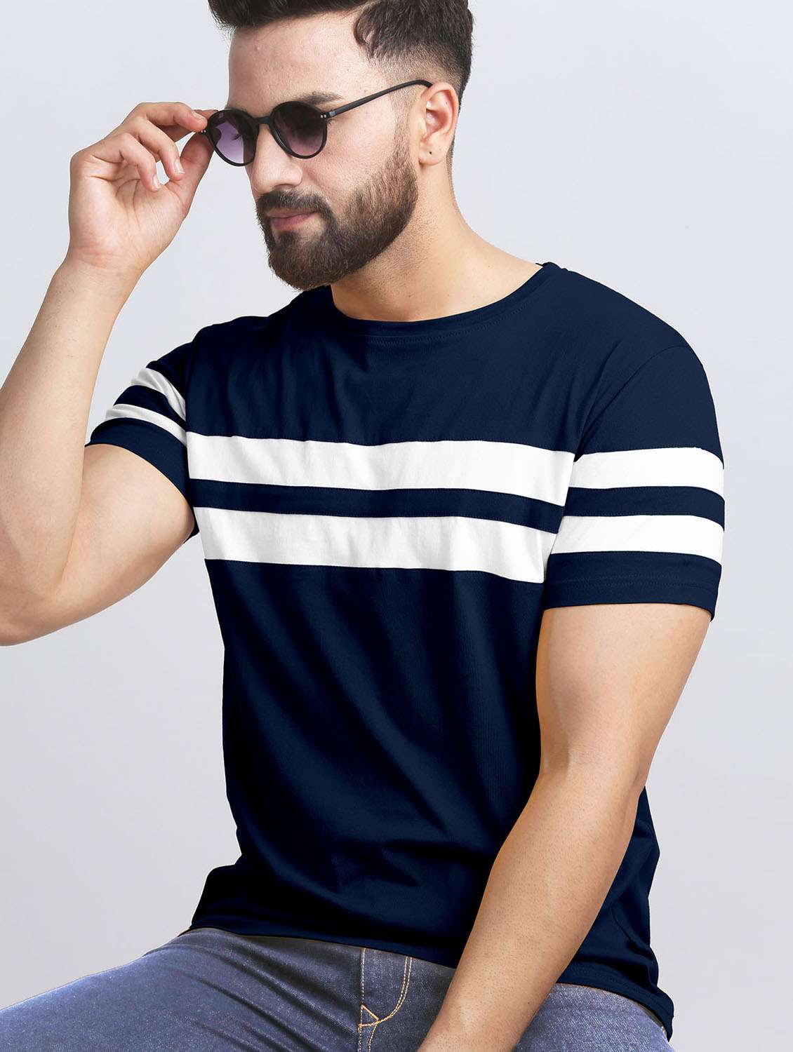 round neck taped regular t-shirt