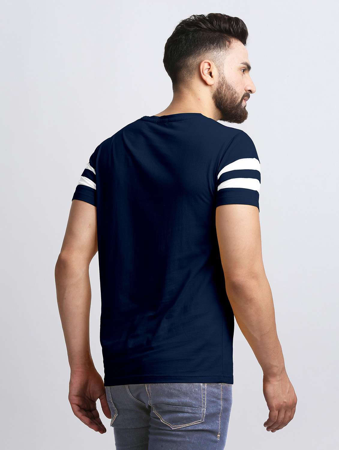 round neck taped regular t-shirt - 19995761 -  Standard Image - 1