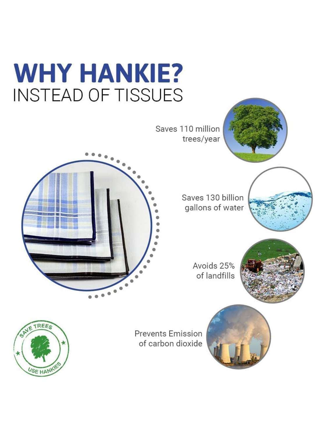 white 100% cotton handkerchief - 19995777 -  Standard Image - 4