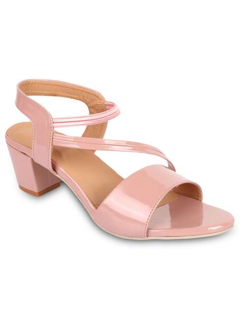 pink back strap block heel sandals - 19995814 - Standard Image - 0