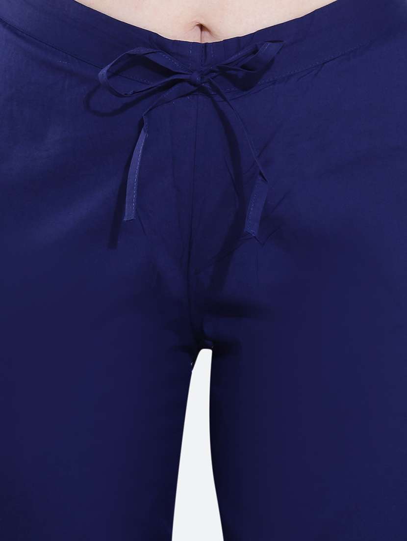 navy blue solid mid rise capri legging - 19996234 -  Standard Image - 4