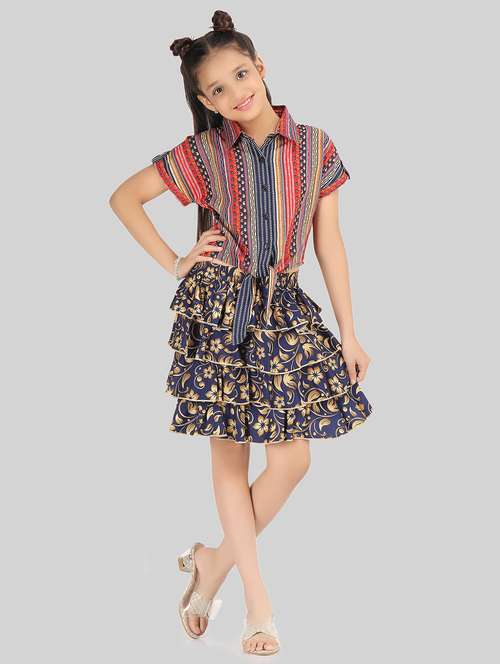 multi colored printed skirt top sets - 19996414 - Standard Image - 0