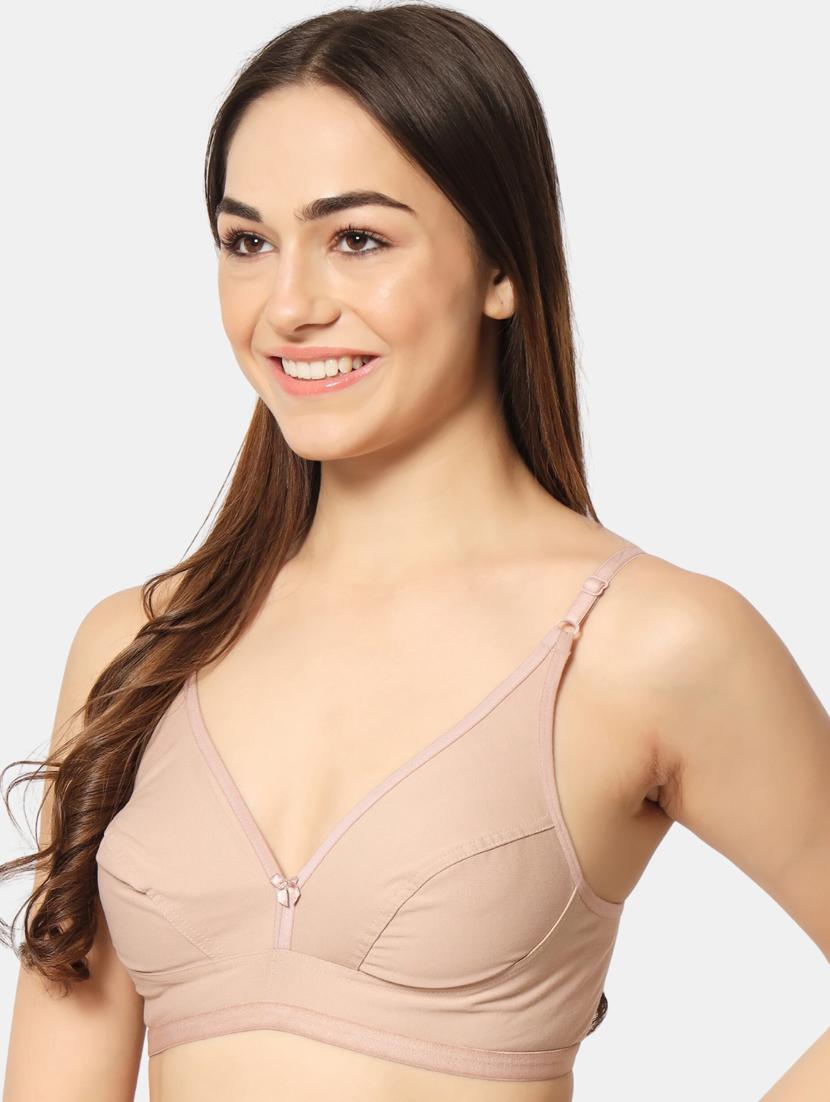 brown cotton blend regular bra - 19996427 -  Standard Image - 1