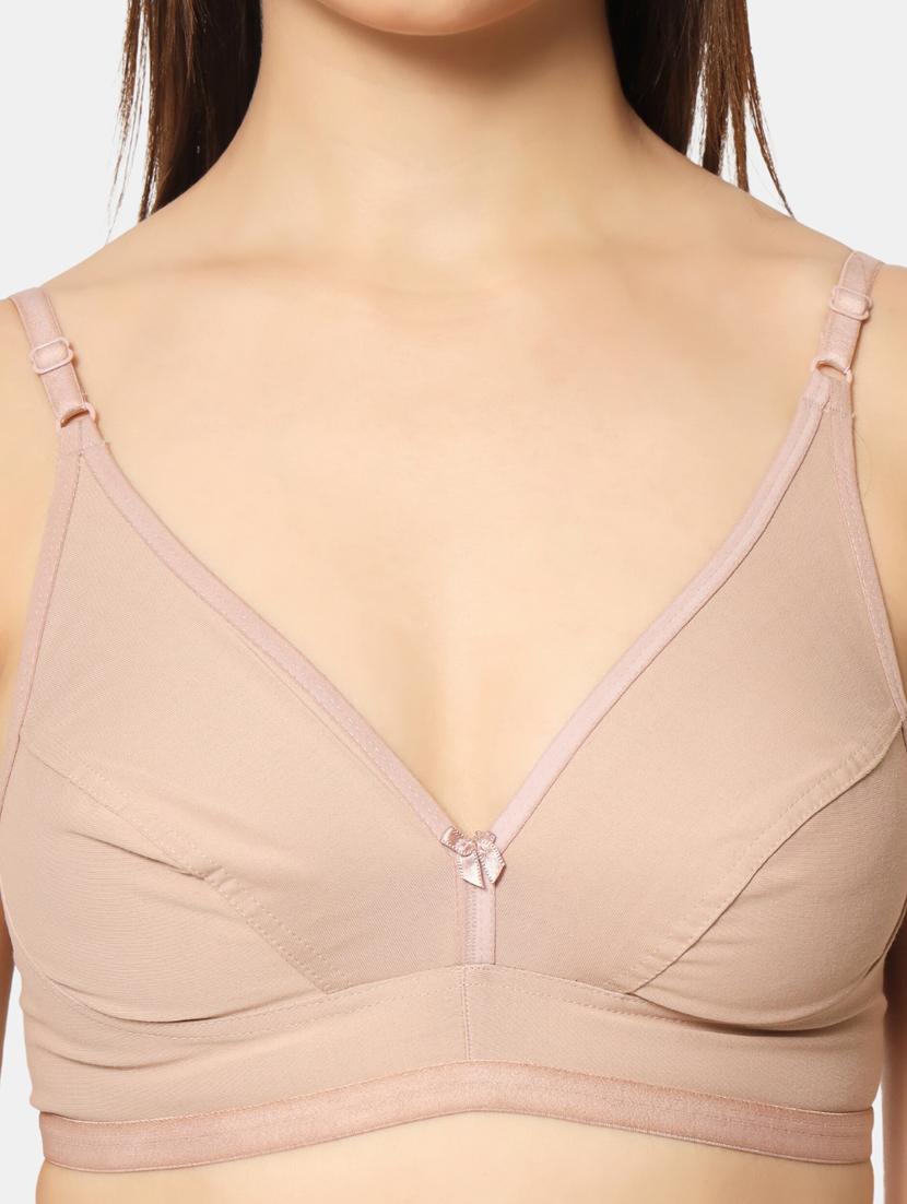 brown cotton blend regular bra - 19996427 - Standard Image - 4