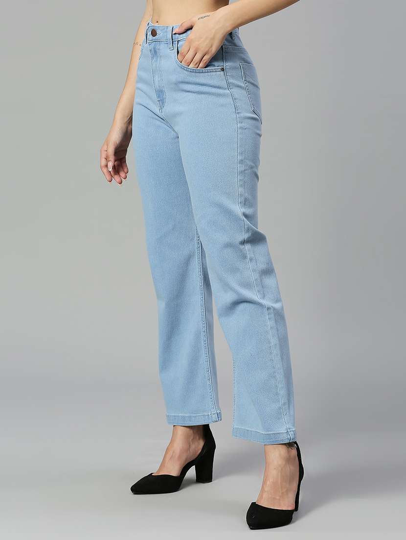 women's plain straight fit jeans - 19997262 -  Standard Image - 1