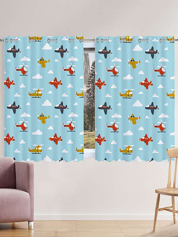 digital printed eyelet window curtain for kids room