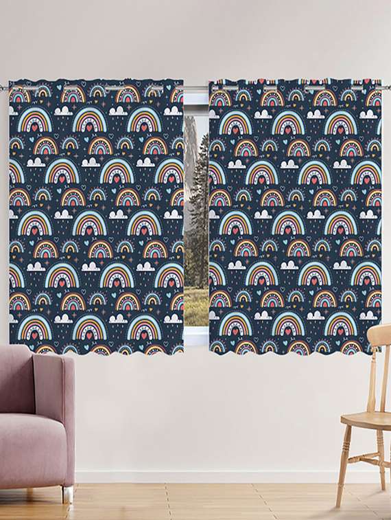 digital printed eyelet window curtain for kids room